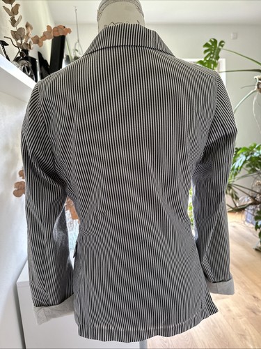 Maison Scotch Damen Blazer Gr. 2 (36/38)schmal Geschnitten Schwarz/Weiß Gestreif - Bild 5 von 6