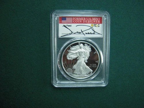 2021-W proof AMERICAN SILVER EAGLE PCGS PR70 Jim Peed Type 1 FDI