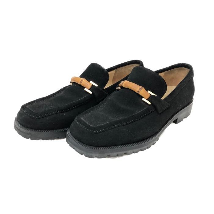 ✨状態良し✨ GUCCI Bamboo Bit Loafer EU35.5 GUCCI Women's Loafers Bamboo Suede Black EU35.5/US5.5 59158c