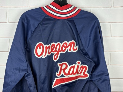 Vintage Oregon Rain #34 Bike Southern Athletic Bomber Jacket Large Blue - Bild 2 von 8
