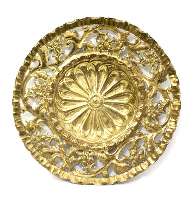 LIVIO COSTA  VINTAGE HAND MADE  BRASS WALL  PLATE BORGO VALS. (TN) ITALY