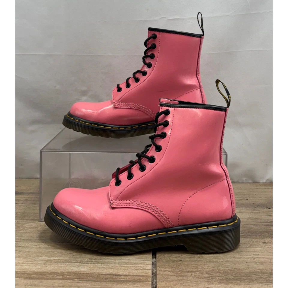 Dr. Martens 1460 W Botines Rosa Charol Para Mujer US 7 UK 5 EU 38 Foto 2 de 4