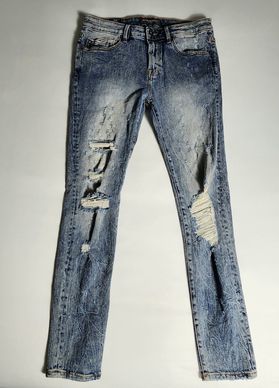 Cult Of Individuality Men's Punk Super Skinny Stretch Jeans Stud/Crystal 34x32