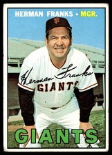 1967 Topps Herman Franks San Francisco Giants #116