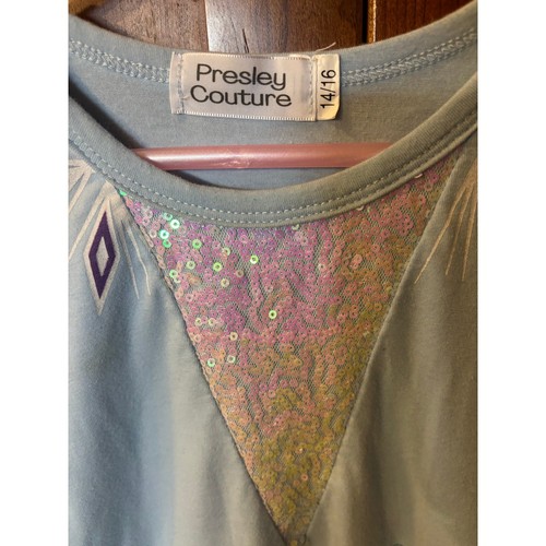 Presley Couture Girls Elsa Blue Disney Casual Dress Size 14/16 or Womens Small - Picture 2 of 5