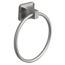 OakBrook 297-0504OB Die Cast Zinc Brushed Nickel Wall Mount Towel Ring 10 L in.
