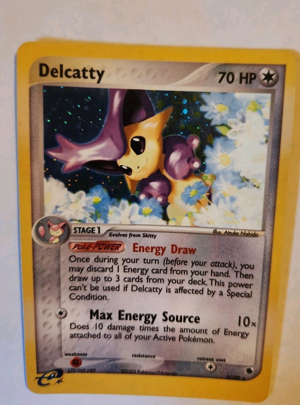 Delcatty 5/109 Ruby and Sapphire Holo 2003 Saphire Ruby