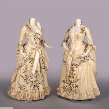 1870s Victorian Vintage Edwardian Bustle Duchess Afternoon Historical Ball Gowns