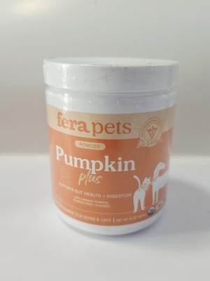 Fera Pets Pumpkin Plus Fiber Supplement Vet Created Dog & Cat 8oz EXP 3/27