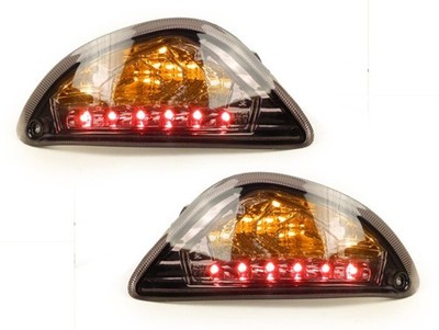 Blinker-Set -POWER 1 LED (E-Prüfzeichen)- Vespa LX, LXV, S - smoked / schwarz ge