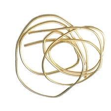 Gold French Wire Large Heavy 1.1mm 14" Reinforced Bead Cord, Gimp, Bullion