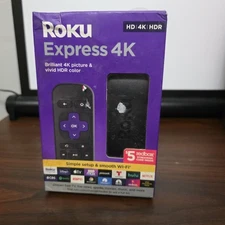 Roku Express 4K Streaming Player 4K/HD/HDR w Smooth Wi-Fi Premium HDMI Cable R