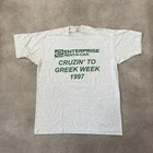 Greek Week Graphic T-Shirt Mens XL MSU Enterprise Rent A Car Vintage Tee Grey
