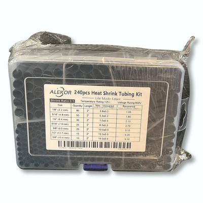 Heat Shrink Tubing Kit - 3:1 Ratio Adhesive Lined, Marine Grade ALEKOR