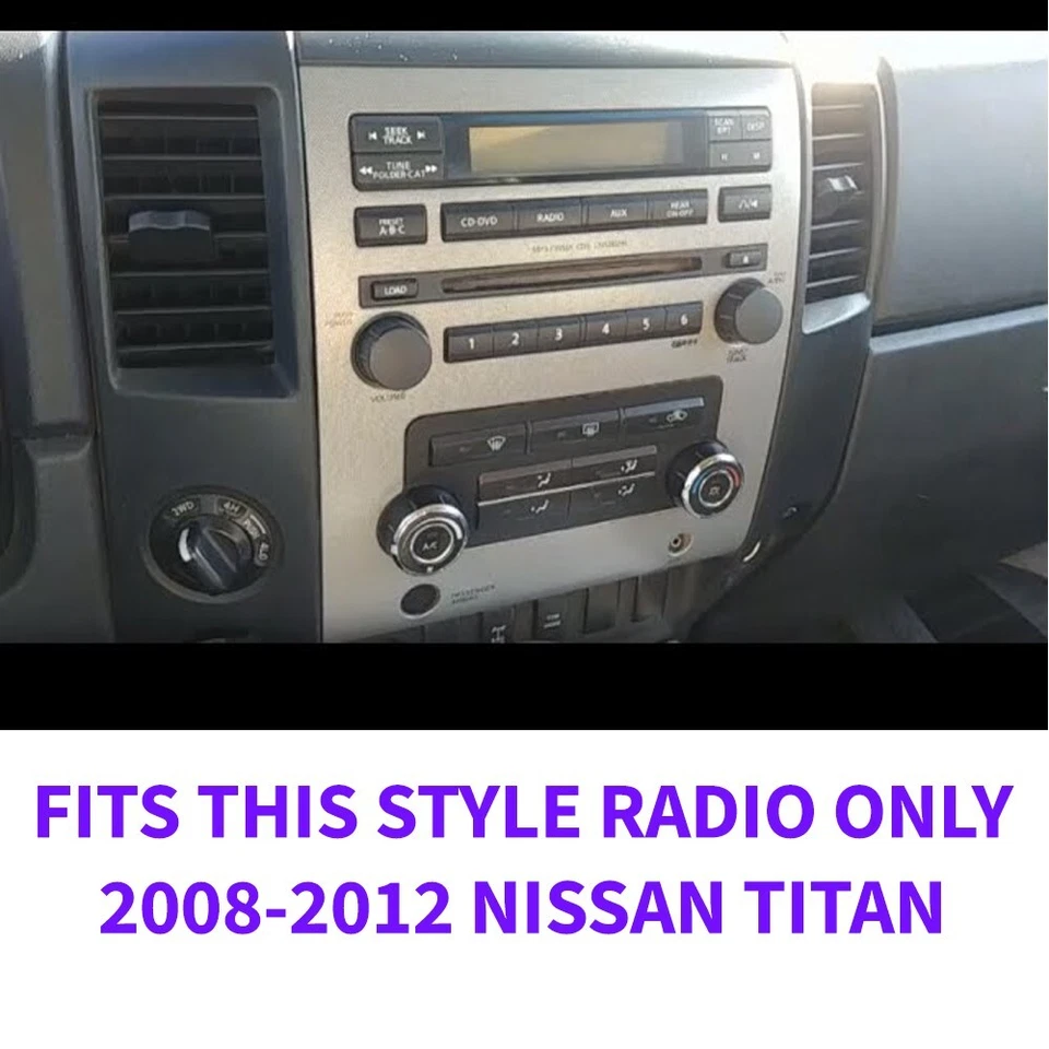 99-7424 Single DIN 2" Tall Car Stereo Install kit for 2008-2012 Nissan Titan - Imagem 2 de 4