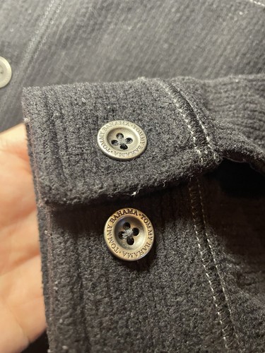 Tommy Bahama Herren schwarz Fleece Knopfleiste Jacke 4 Taschen Größe Medium - Bild 3 von 6