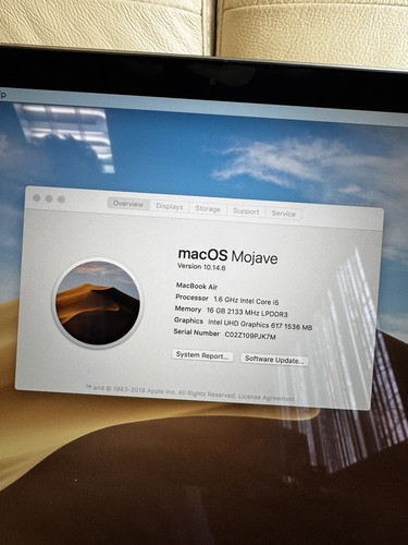 Apple MacBook Air A1932 Retina, 13-inch, 2018 Clean MRE82LL/A - Picture 6 of 9