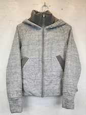 Athleta Full Zip Jacket Hooded Womens Size Small Gray FLAW
