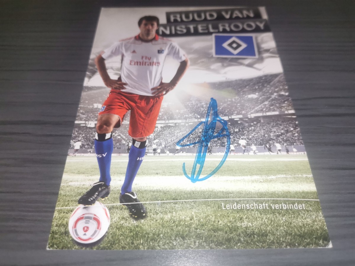 Ruud Van Nistelrooy hand signed Hamburger SV autograph card