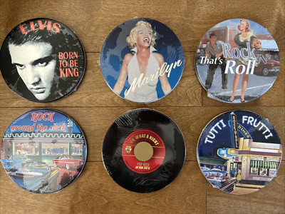 Lot 6 50's Music CD's Brisa Collectible Tin Ben E King Elvis Platters New Sealed