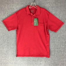 New Woolrich Polo Shirt Shirt M Medium Short Sleeve Pocket Red Outdoor Men's