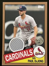 2020 Topps Series 1 Paul DeJong 1985 Baseball Relic Gold #85TR-PD /50