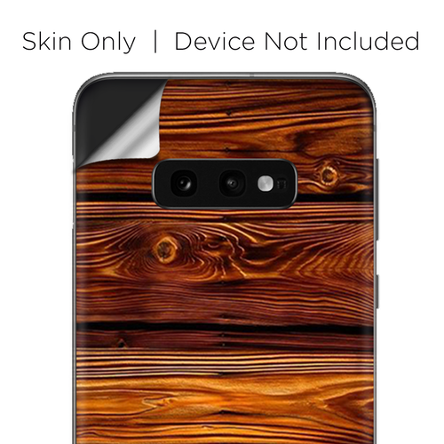 Skins Decal wrap for Samsung Galaxy S10e - Red Deep Mahogany Wood Pattern - Picture 3 of 3