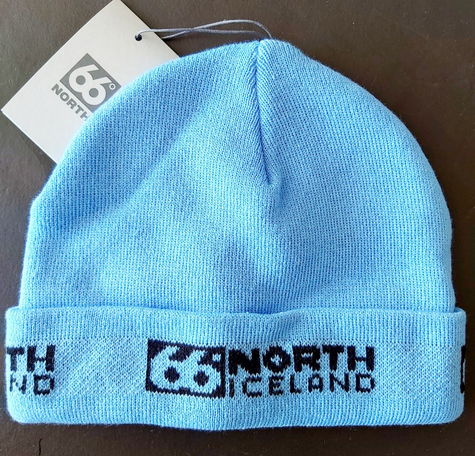 Genuine 66NORTH ICELAND Aqua Blue BEANIE Hat Toque UNISEX Tags 66 North