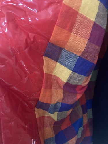 Womens Wipette M Red Vinyl Rain Coat Jacket Shiny - Picture 8 of 15