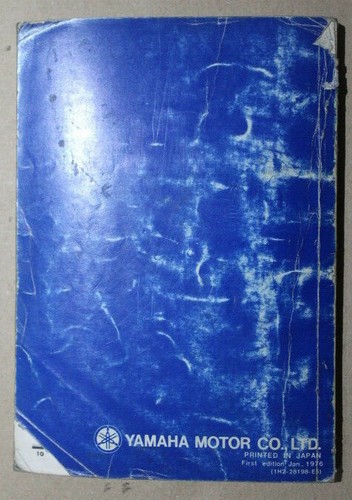 Yamaha XS500 XS 500 (1H2) 1976 USED OEM Parts List Manual 1H2-28198-E5 - Picture 3 of 4