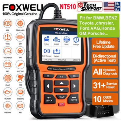 Foxwell NT510 Elite All Systems OBD2 Scanner Car Diagnostic Bidirectional Tool
