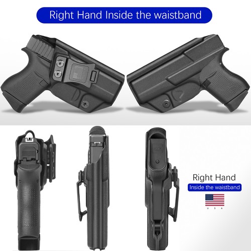 IWB KYDEX Holster Fits Glock 43/43X & Glock 43X MOS Pistol Adjustable Cant - Picture 2 of 44
