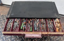 Vintage OHMITE “Little Devils” Resistor Bakelite Cabinet 5 Drawer FULL