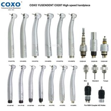 COXO Dental Handpiece Fiber Optic High Speed Turbine  6Hole LED Coupler Fit KAVO