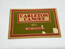 1919 Carleton Canoe Catalog / Booklet w Graph...