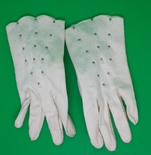 Vintage Ivory Beaded Gloves