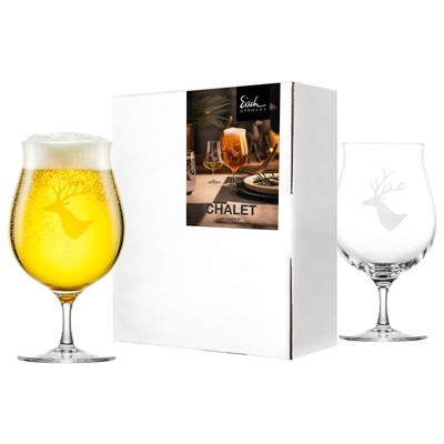 Eisch Chalet Bierglas 2er Set im Geschenkkarton aus Kristallglas