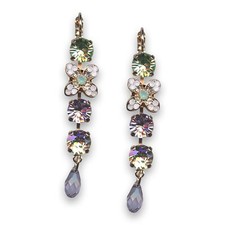 Earrings by Mariana Woman Beautiful Rose and Peridot Swarovski Crystals