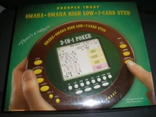 NEW Sharper Image Omaha High Low 7 Card Stud Electronic Game SEALED