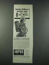 1947 Ampro 8 Projector Ad - Greater Brilliance