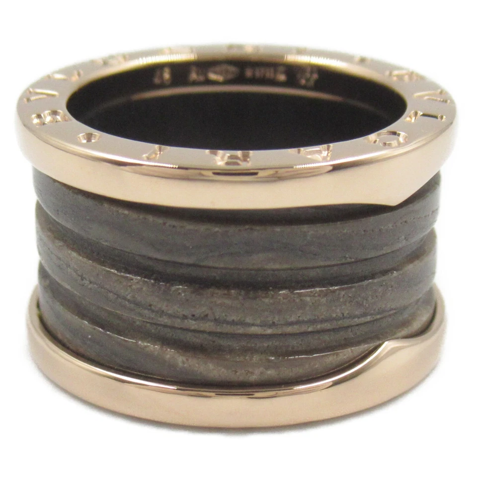 BVLGARI B-zero 1 ring ceramic 18KPG Pink Rose Gold Used women US size 4.5 48 - Image 3 of 4