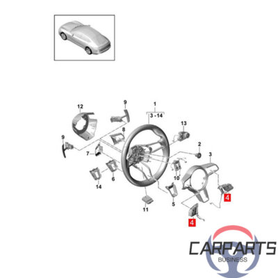 AD Multi Function Steering Wheel Control Switch for Porsche Panamera 971 2017-20