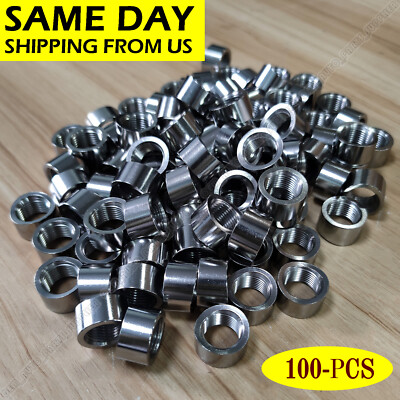 O2 Bung 10-Pack M18 X 1.5 S - Notched Weld-On Bungs For Exhaust In 304 Stainless Steel O2 Sensor Bung - Foto 2