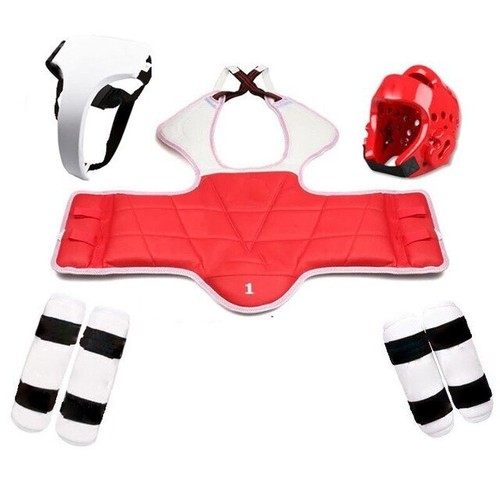 Taekwondo Five-piece Set Taekwondo Protective Gear Helmet Armor Kick /boxing - Picture 37 of 40