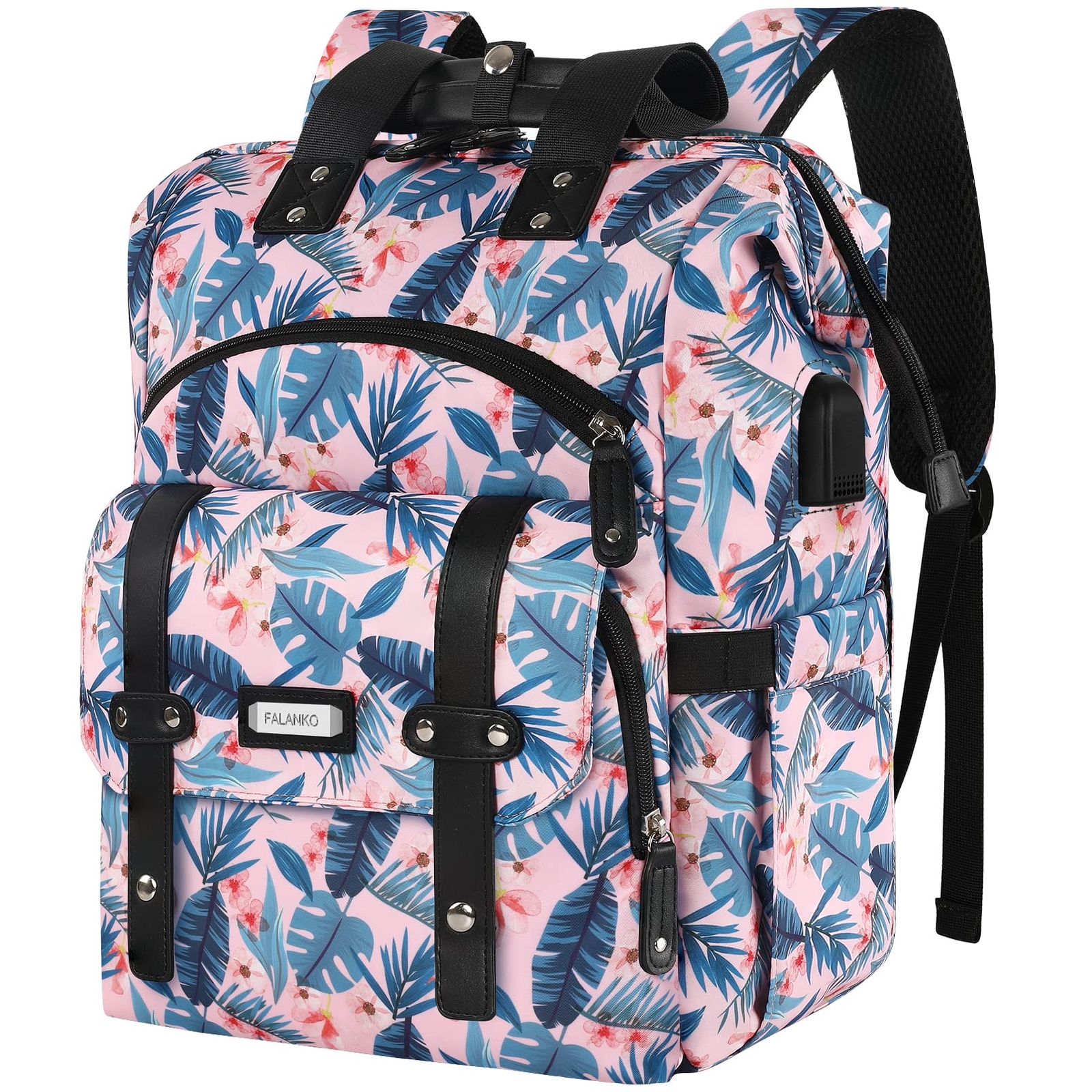 Stylish Blackpink 15.6 Inch Antitheft Laptop Backpack for Women with Multiple Pockets-image