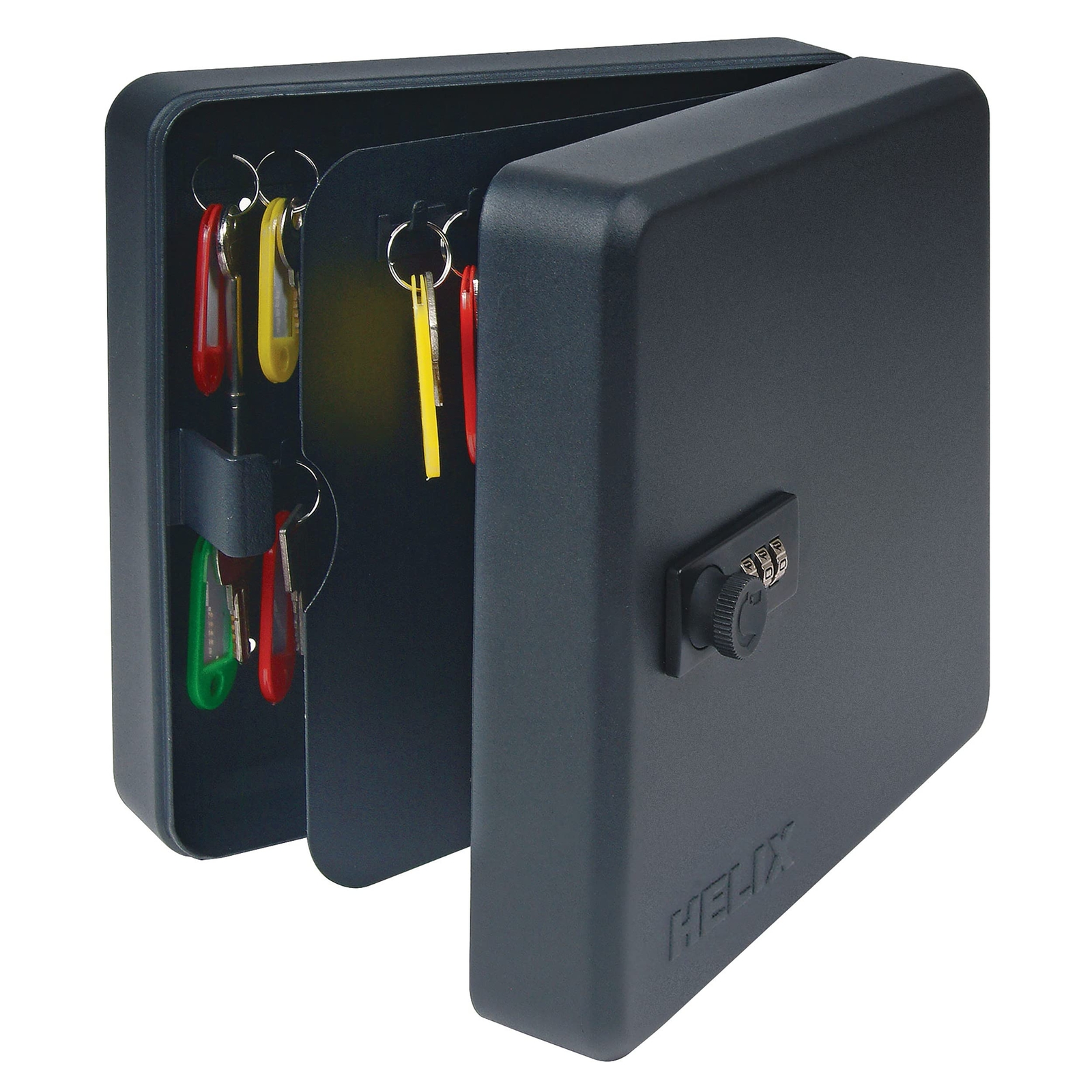 Helix Combination Lock Key Safe Cabinet (50 Key Capacity),Black 50 Key Combinati