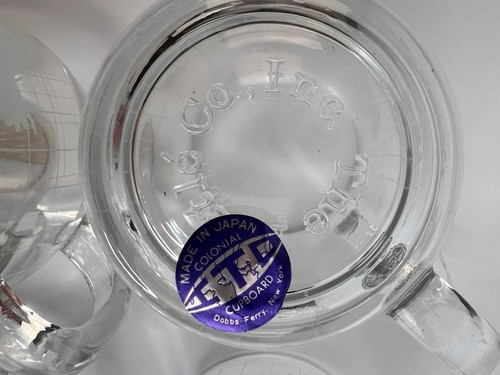 4 tazzine caffè Nestlé World Globe Map trasparenti e smerigliate vintage anni 70 Nescaf nuove con scatola - Foto 6 di 9