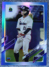 Hidetaka  Namiki 2021 Topps NPB Chrome RC #152 Swallows Blue Refractor 056/150