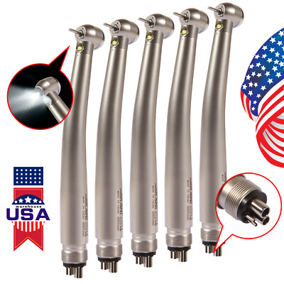 5X Dental High Speed LED Handpiece Push Type 3 Spray 4 Hole SDM4