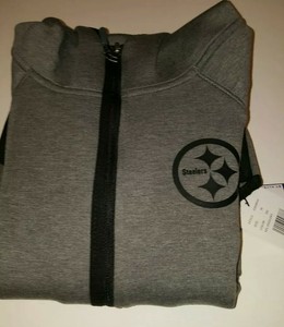 Pittsburgh Steelers Feminina M Cinza Médio zíper completo Jaqueta Com Capuz pelo toque Nfl | eBay